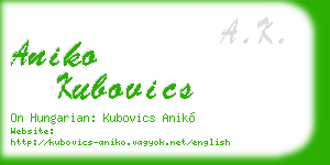 aniko kubovics business card